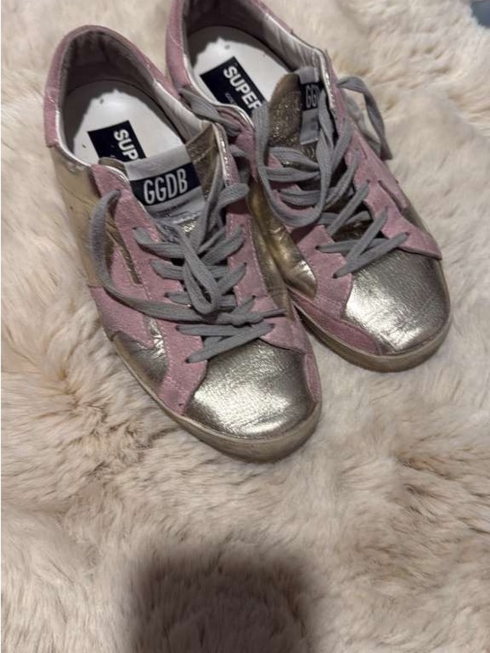 Golden Goose Pink & Metallic Women's Sneakers